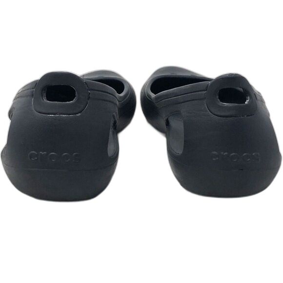 Crocs Kadee Ballet Flats Women's Size 10 Black Slip On Comfort Shoes Cut Outs - Picture 4 of 10